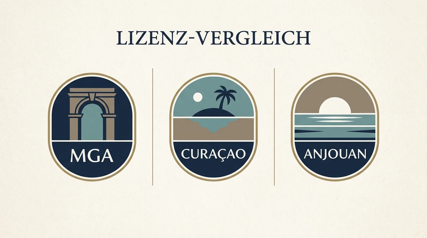 Lizenzregime MGA, Curaçao und Anjouan im Vergleich