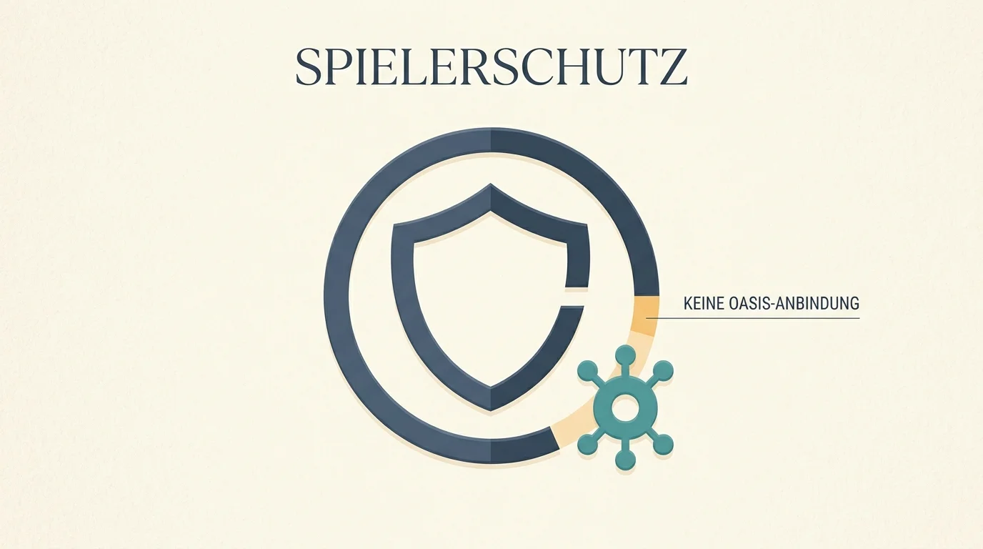 Symbolisches Bild eines geöffneten Schutzschilds mit fehlendem mittleren Element als Sinnbild der fehlenden OASIS-Anbindung
